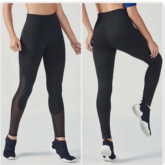 FABLETICS x Demi Lovato Leggings High Waisted Mesh Power Hold 7/8 Black XS - Picture 1 of 7